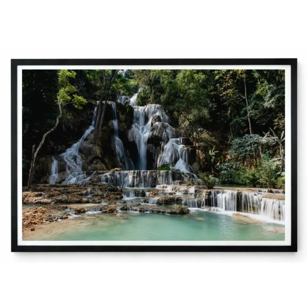 flokkmann-art-prints_kuang-si-falls_innrammet Kuang Si Falls, Laos
